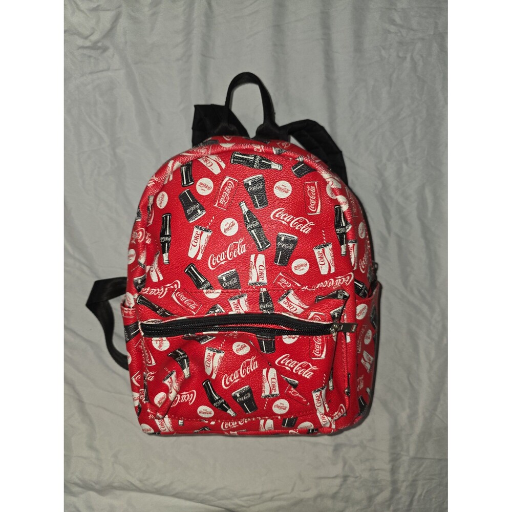 Coca cola brand coke bottle coke can print mini backpack purse bookbag!
